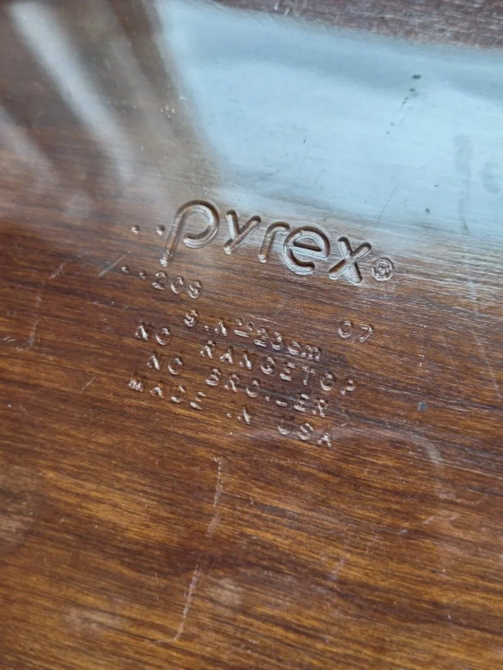 Vintage Pyrex Clear Glass Pie Plate #209 Baking Dish Pan 9 inch USA